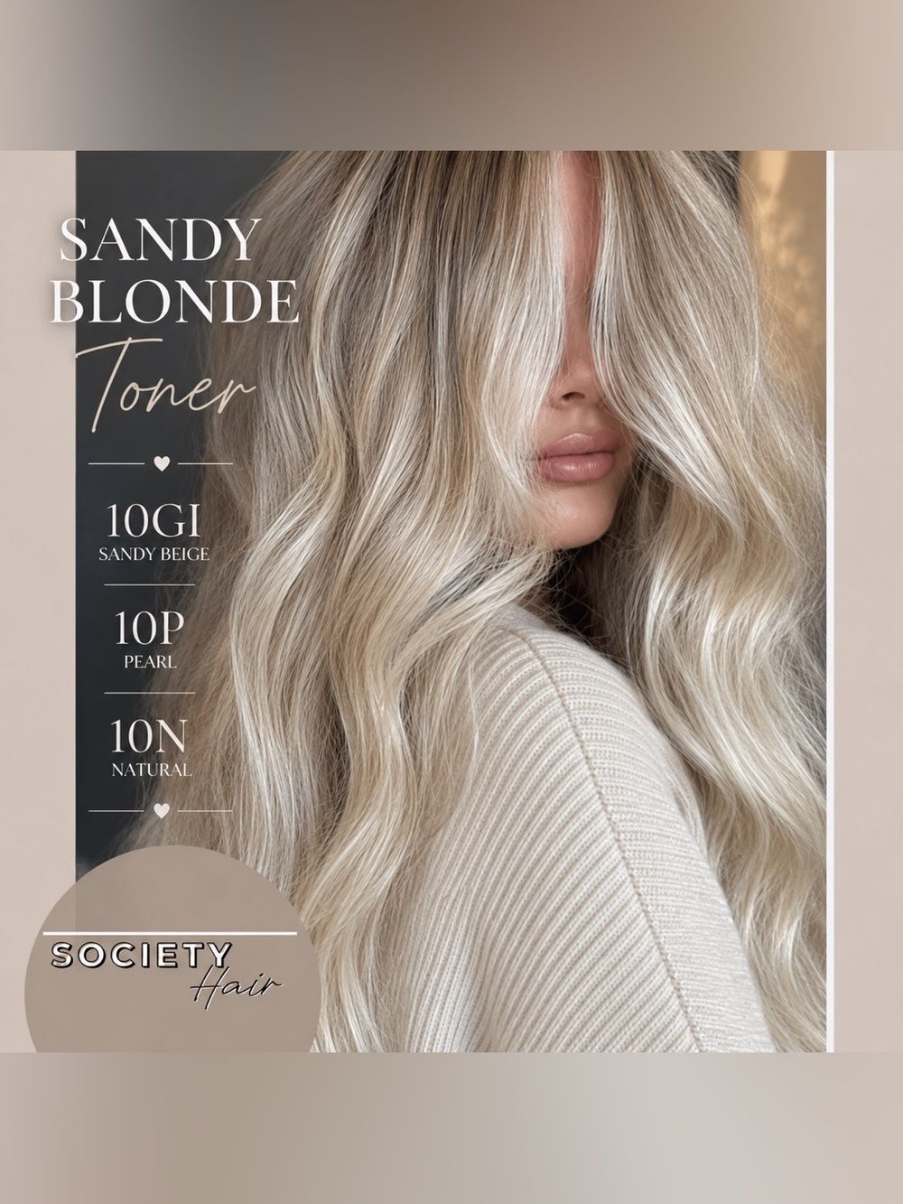 Sandy Blonde Toner Formula Set – 10GI + 10P + 10N + Processing Solution
